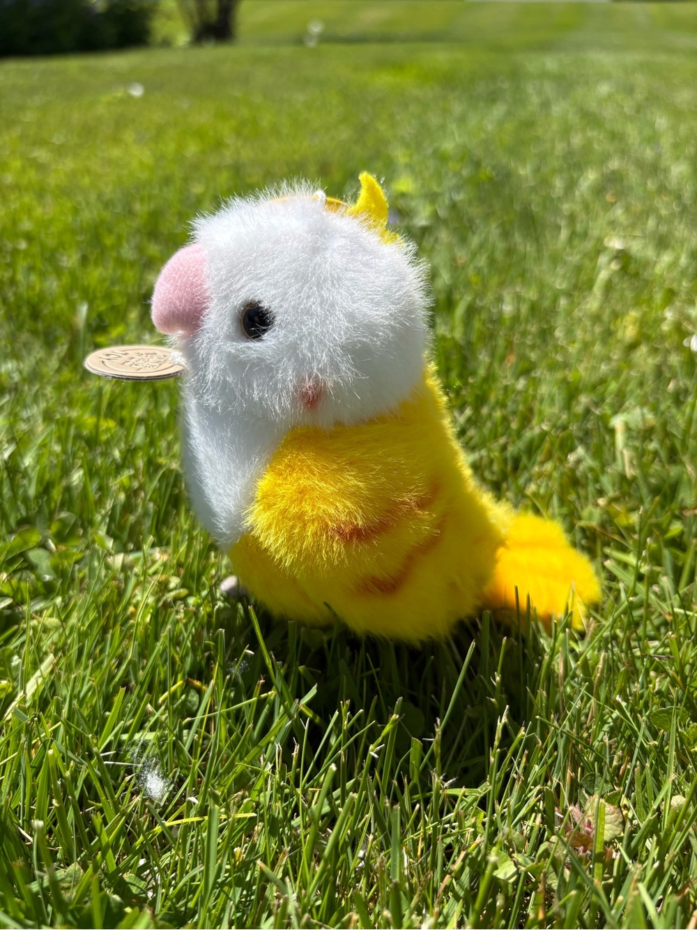 Cute Yellow Parrot Plush Keychain Kawaii Bird Bag Charm Backpack Clip